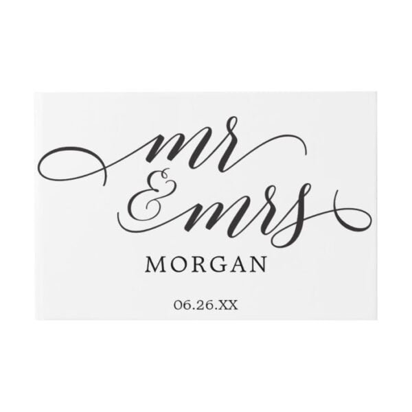 Classic Script Wedding Guest Book