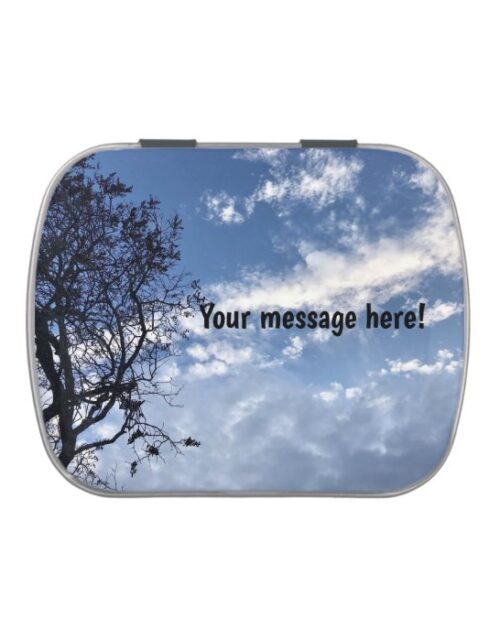 Clouds and Blue Sky Jelly Belly Favor Candy Tin