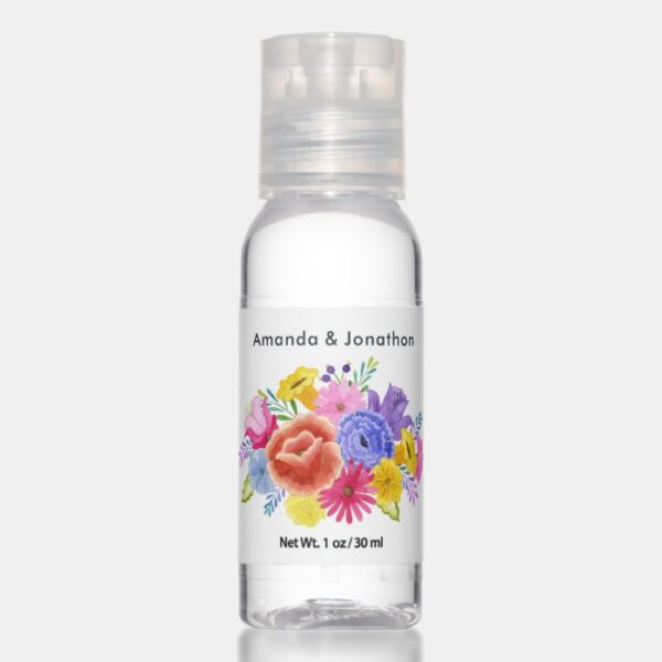 Colorful Floral Mexican Fiesta Wedding Hand Sanitizer