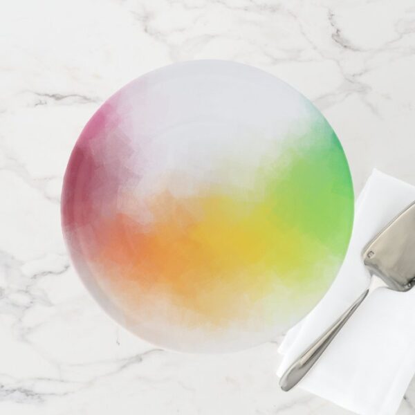 Colorful Modern Abstract Art Trendy Template Cake Stand