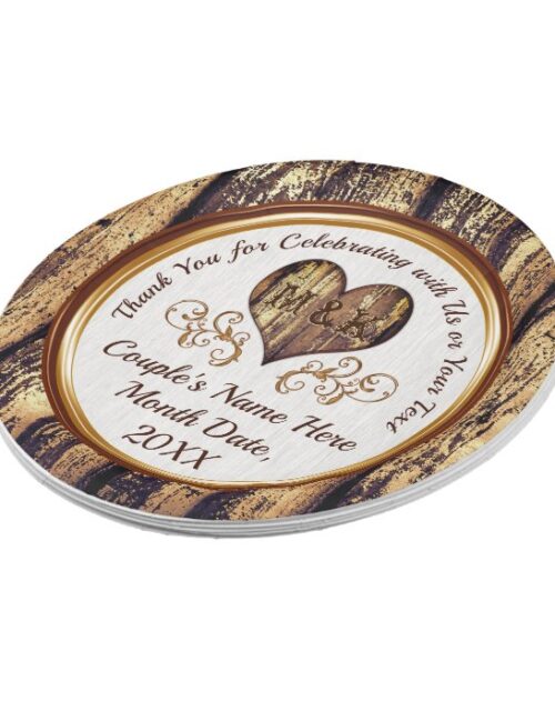 Country Themed Wedding Rustic Wedding Paper Plates