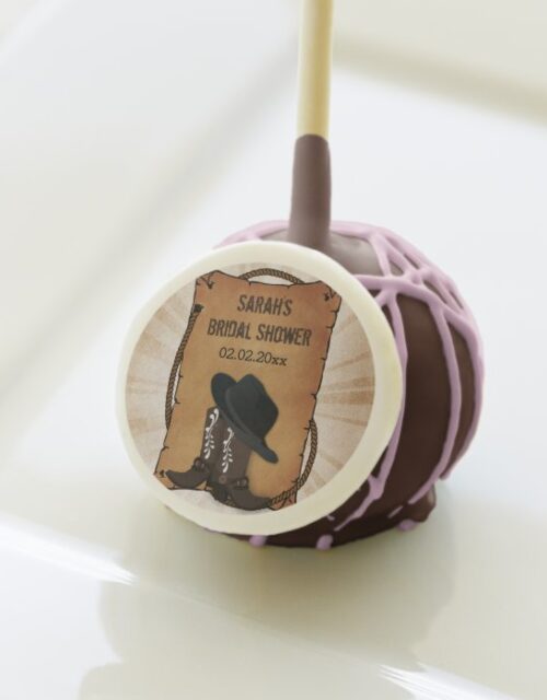cowboy boots western theme Personalized cake pops