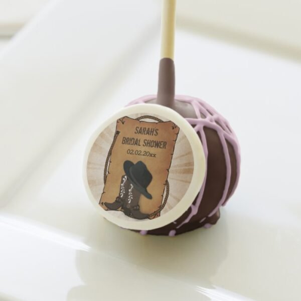 cowboy boots western theme Personalized cake pops