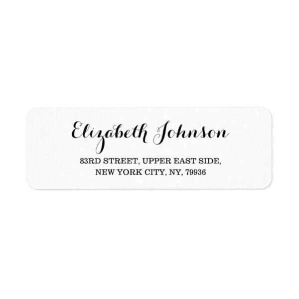 Create Custom Modern Elegant Return Address Label