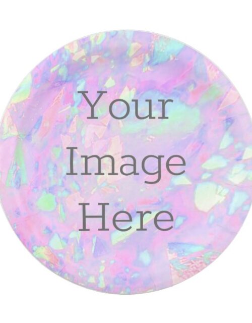 Create Your Own Iridescent Opal Faux Holographic Paper Plate