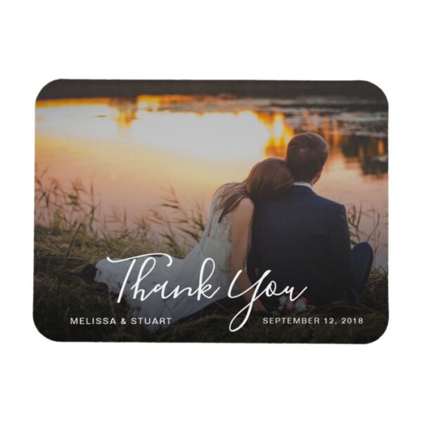 Create your own Thank you Wedding photo Magnet
