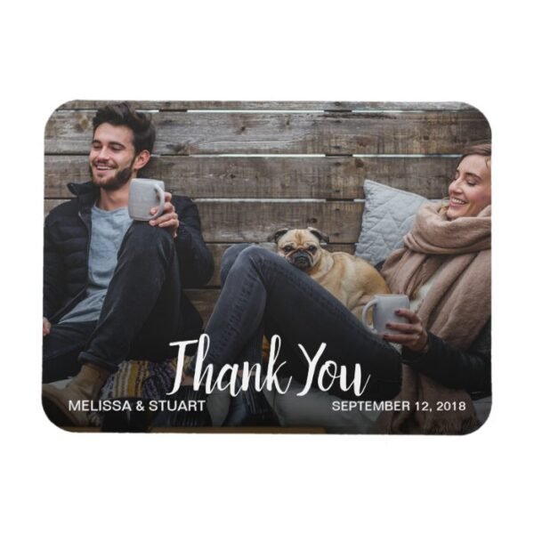 Create your own Thank you Wedding photo Magnet