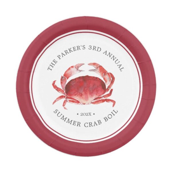 Crimson Crab | Crab Boil Event Paper Plate