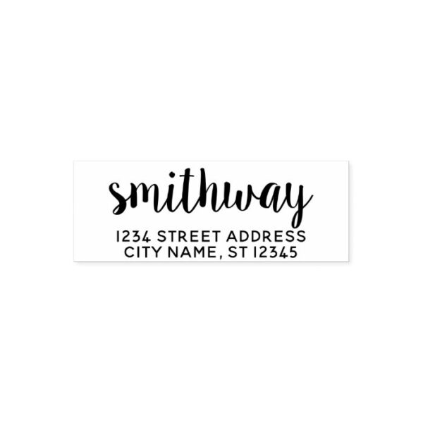 Custom Family Name and Return Address sugar plums Self-inking Stamp