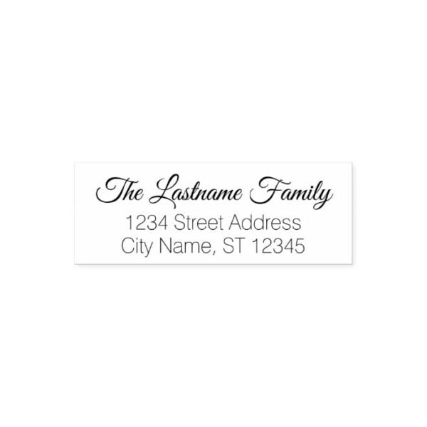 Custom Family Name Return Address script Mod Vibes Self-inking Stamp