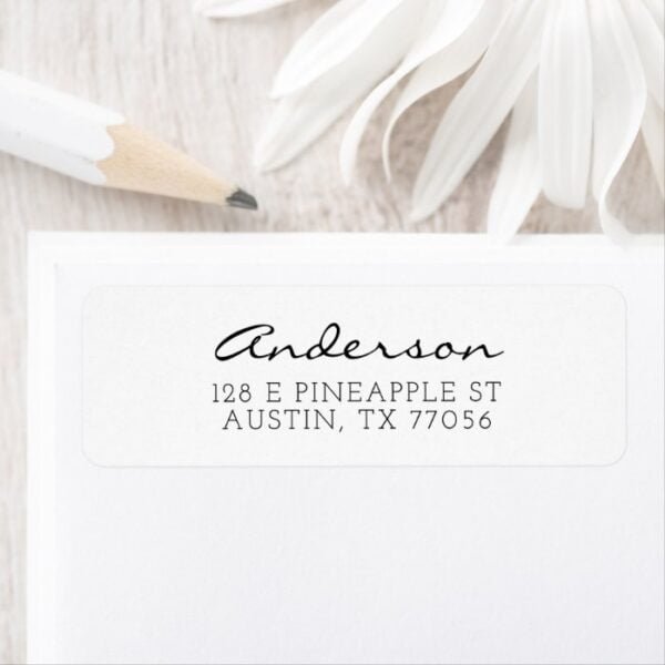 Custom Family Script Typgraphy Name Return Address Label