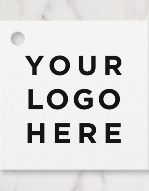 Custom minimal professional logo and text design favor tags