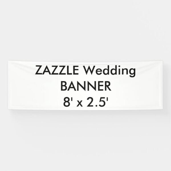 Custom Wedding Banner 8' x 2.5'