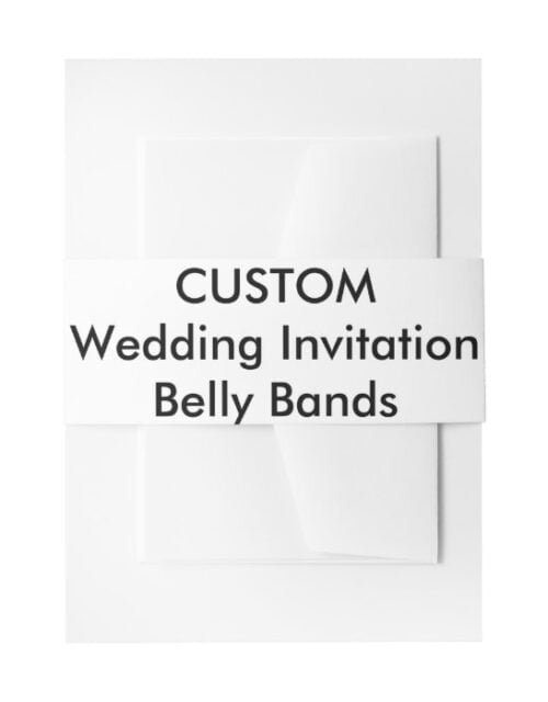 Custom Wedding Invitation Belly Bands Wraps Invitation Belly Band