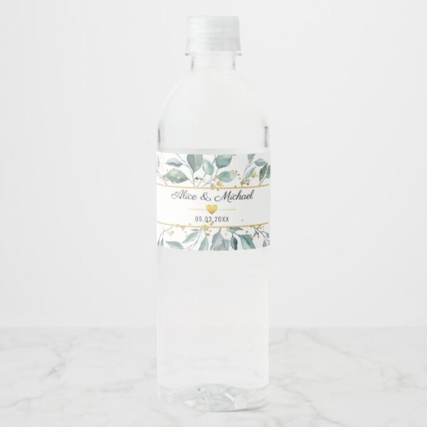 Customer-specific Greenery water bottle label