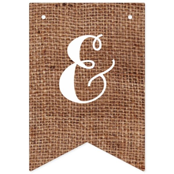 Customizable Mr. & Mrs. Bunting on FAUX Burlap Bunting Flags