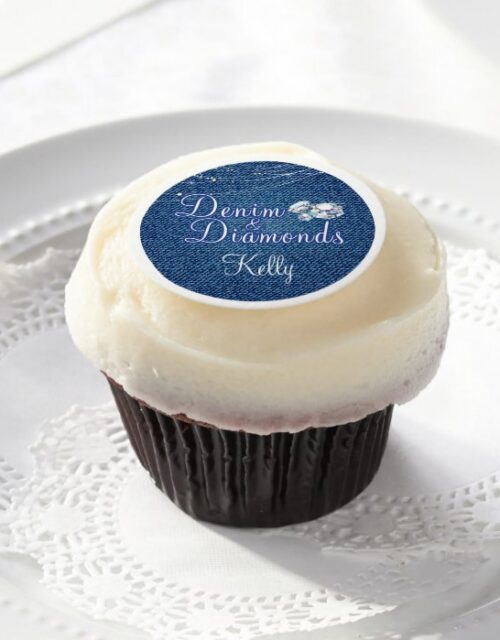 Denim and Diamonds Party Edible Frosting Rounds