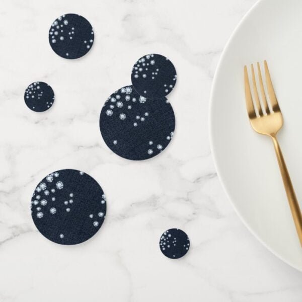 Denim & Diamonds Glam Sparkle Chic Birthday Party Confetti