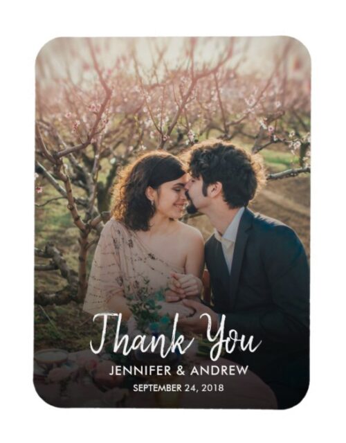 Design your own photo Thank you Wedding Magnet