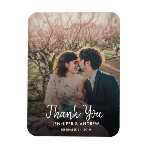 Design your own photo Thank you Wedding Magnet