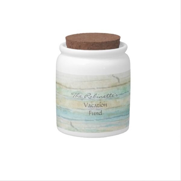 Driftwood Ocean Beach House Coastal Seashore Candy Jar