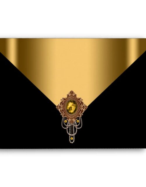 Elegant Black and Gold Envelope