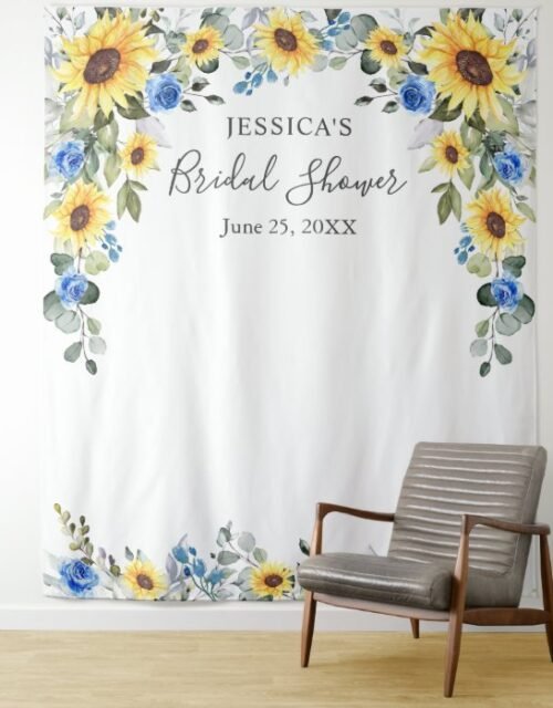 Elegant Eucalyptus Bridal Shower Photo Backdrop