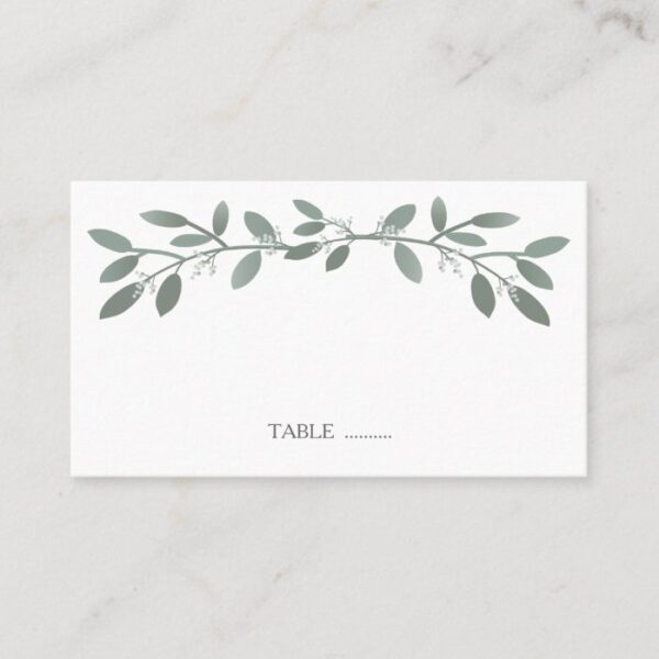 Elegant Eucalyptus Wedding Seating Place Cards