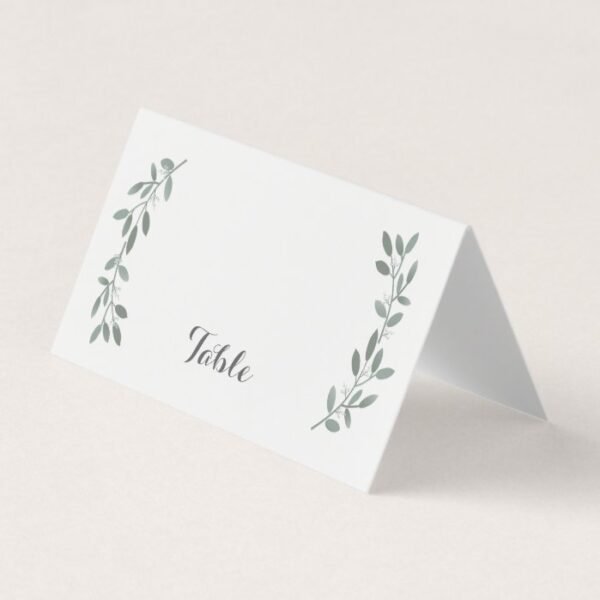 Elegant Eucalyptus Wedding Suite Table Placecard