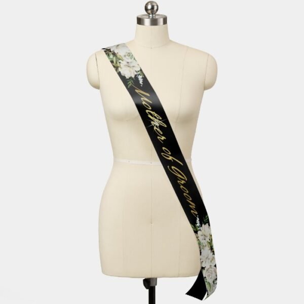 Elegant Floral Mother of the Groom Sash