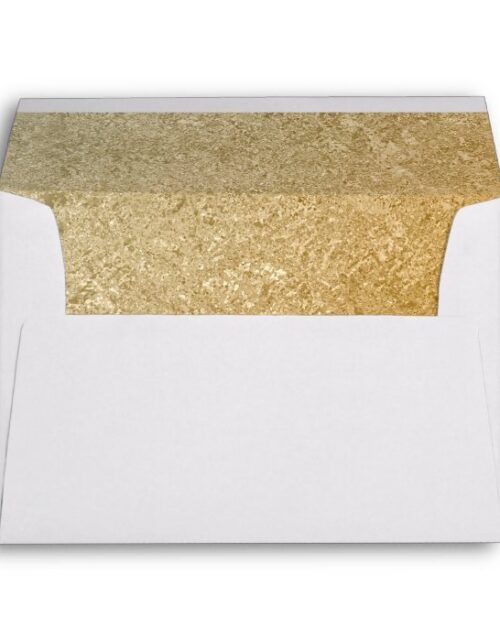 Elegant Luxury | Faux Gold Foil 5 X 7 Wedding Envelope