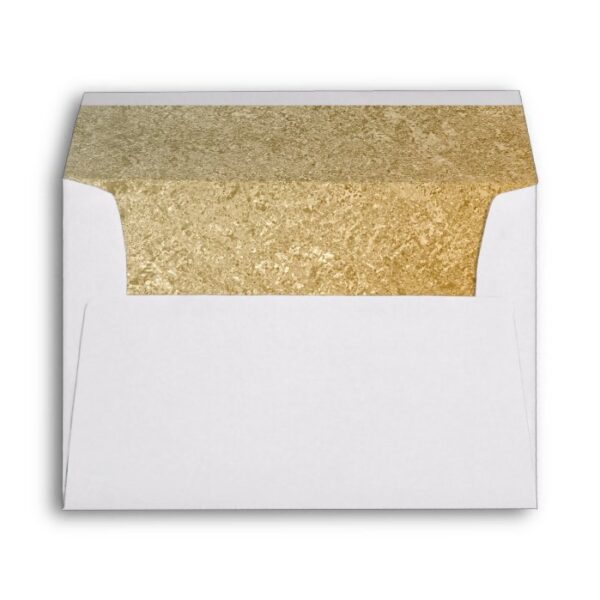 Elegant Luxury | Faux Gold Foil 5 X 7 Wedding Envelope