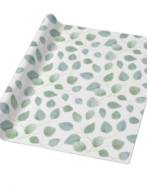 Elegant Modern Eucalyptus Wedding Wrapping Paper