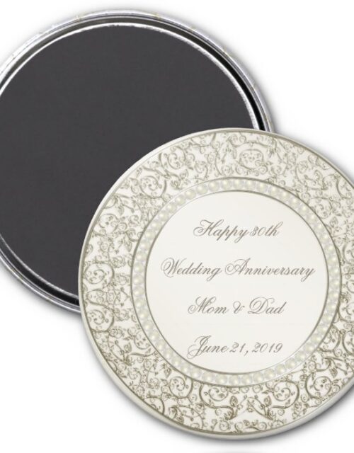 Elegant Pearl 30th Wedding Anniversary Magnet