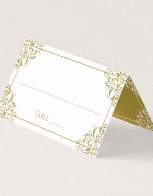Elegant Place Card Tent Cards - Nadine (Gold)