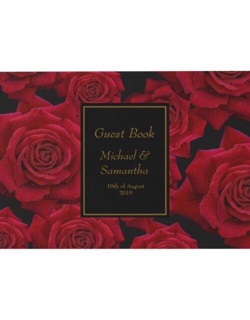 Elegant Red Rose - Wedding Guest Book