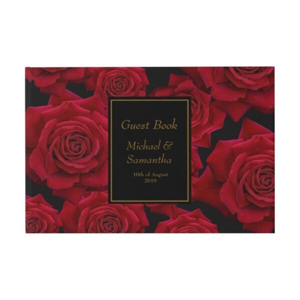 Elegant Red Rose - Wedding Guest Book