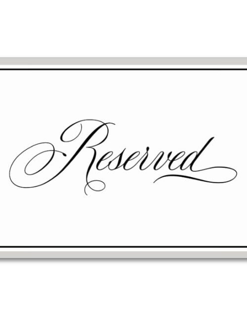 Elegant Script Reserved Table Card