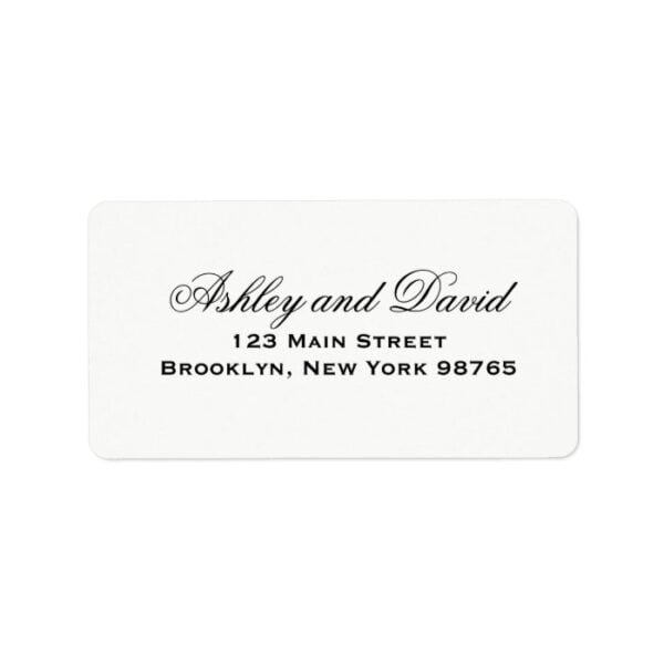 Elegant Script Return Address Label