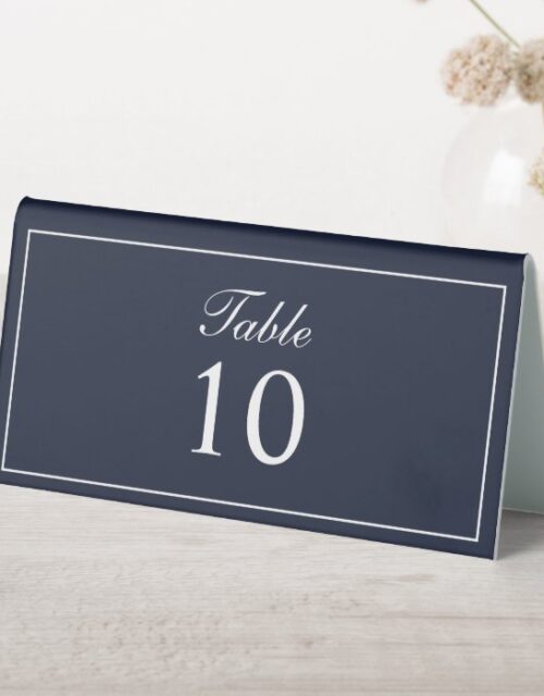 Elegant Simple Wedding Table Tent Sign
