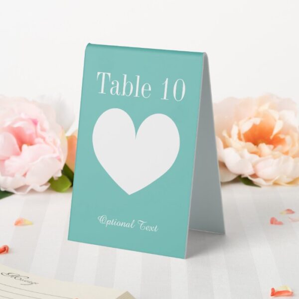 Elegant table tent signs for wedding party seating