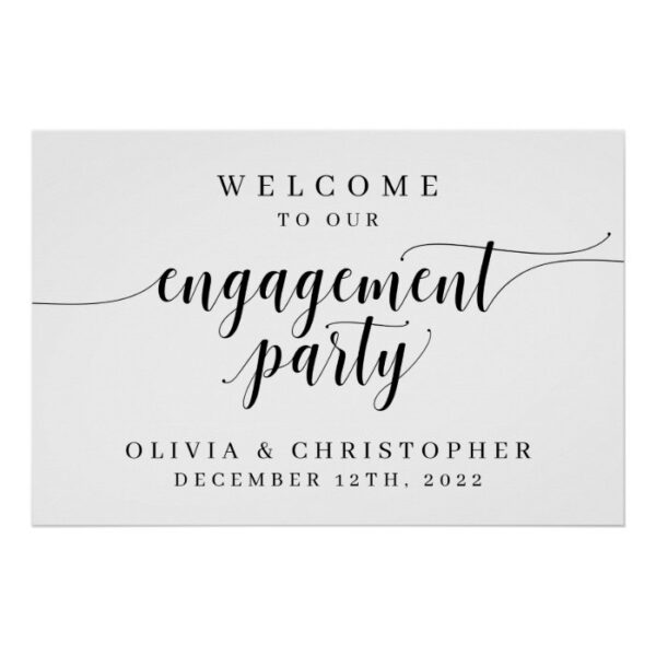 Engagement Party Welcome Poster