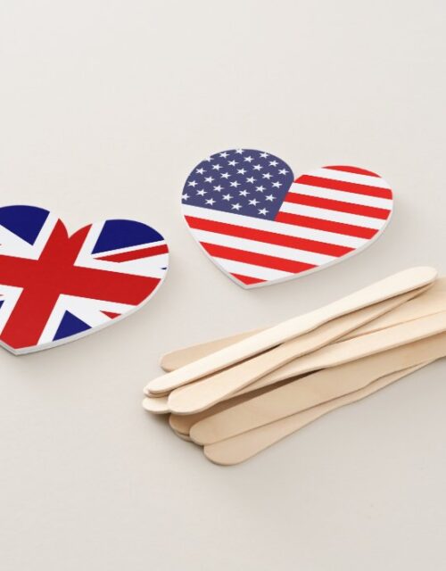 English American flag international wedding party Hand Fan