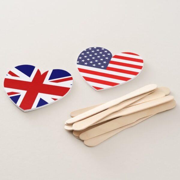 English American flag international wedding party Hand Fan
