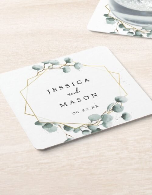 Eucalyptus Greenery Wedding Coasters