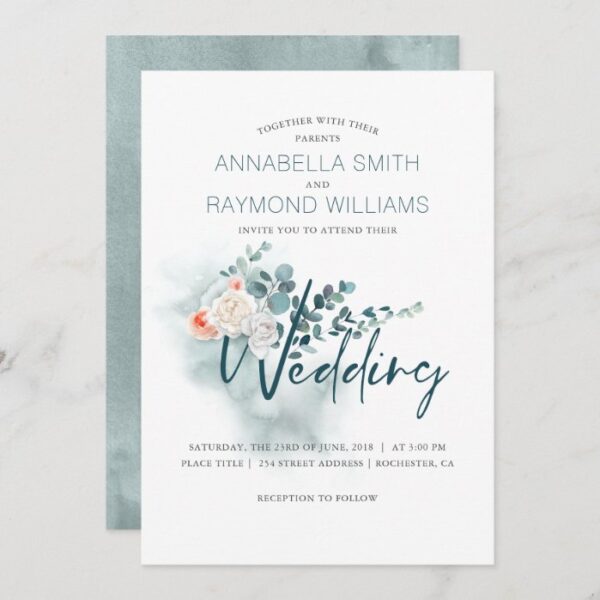 Eucalyptus | Watercolor Greenery | Floral Wedding Invitation