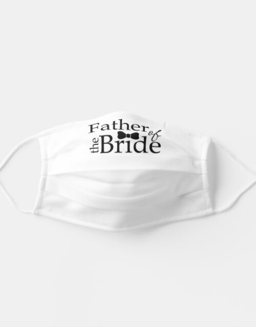 Father of the Bride Black Bow Tie Wedding Adult Cloth Face Mask