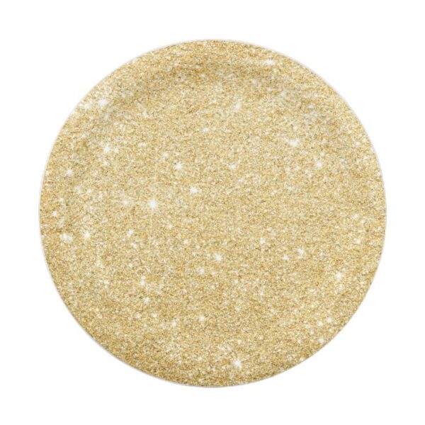 Faux Gold Glitter Chic Paper Plates