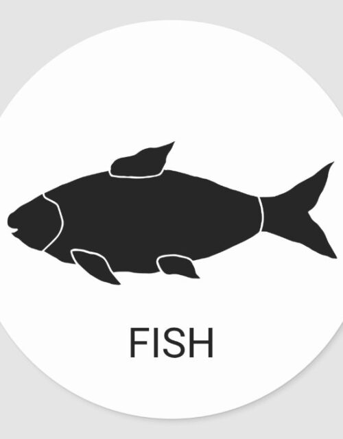Fish Wedding Meal Choice Classic Round Sticker