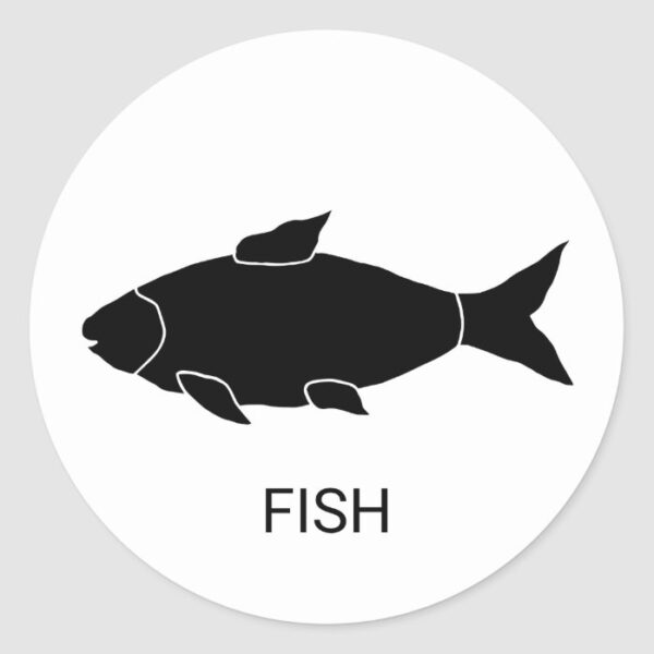 Fish Wedding Meal Choice Classic Round Sticker